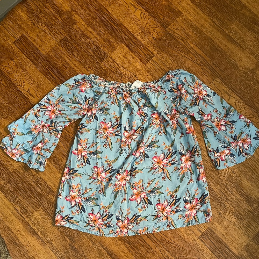 Lascana Venus blue/ multi floral top size XS